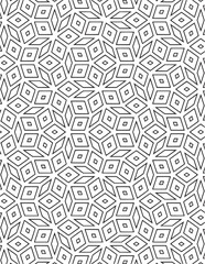 Geometric Coloring Pattern Black Lineart