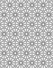 Geometric Coloring Pattern Black Lineart