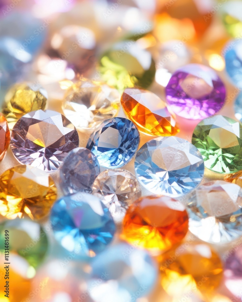 Aufkleber Captivating Display of Colorful Precious Stones From Mines Around the World