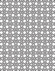 Geometric Coloring Pattern Black Lineart