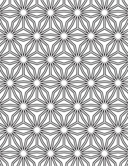 Geometric Coloring Pattern Black Lineart