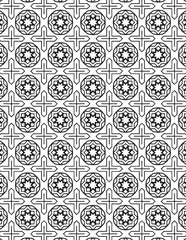 Geometric Coloring Pattern Black Lineart