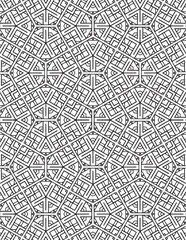 Geometric Coloring Pattern Black Lineart