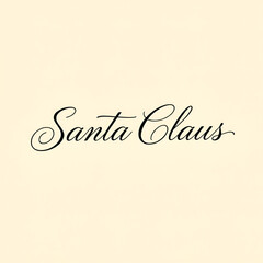 Saint Nick Santa Claus signature on tan background