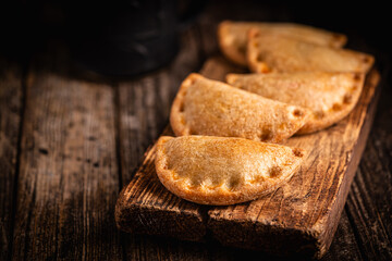 Traditional baked Spanish empanadas
