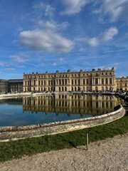 water in front of a palace