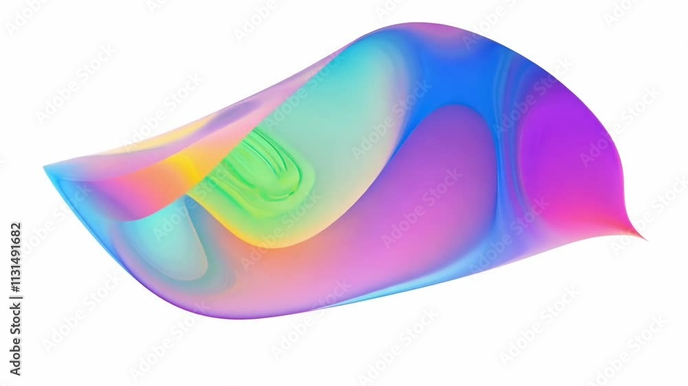Poster colorful swirl of light and color that appears to be floating in the air. the colors are vibrant and