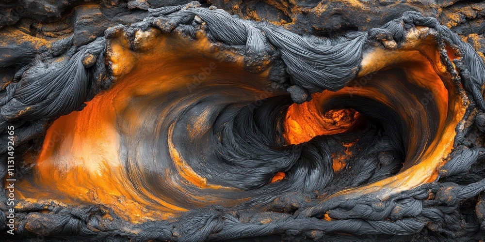 Poster the molten rock gradually transforms as it cools within the volcanic chamber