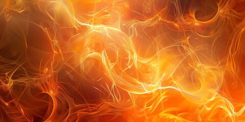 Fototapeta premium Abstract background with ethnic ornament and fire, bright orange and yellow tones, dynamic effect.