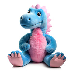 かわいいピンクとブルーの恐竜のぬいぐるみ（Cute pink and blue dinosaur stuffed...