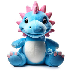 かわいいピンクとブルーの恐竜のぬいぐるみ（Cute pink and blue dinosaur stuffed...