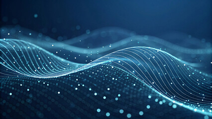 Modern digital blue abstract 3D background. Can be used in the description of network abilities, technological processes, digital storages, science, education, etc.
