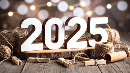 Rustykalny wystrój na obchody Nowego Roku 2025