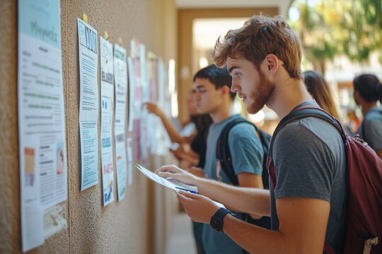 Students engage in collaborative effort to prepare event posters on campus