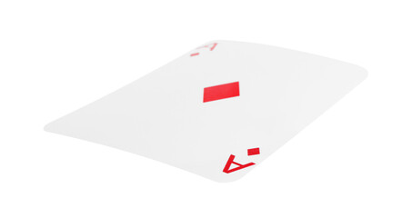 Obraz premium Poker game. One playing card isolated on white