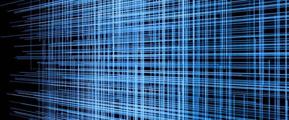 Fototapeta premium abstract blue background with layered lines and halftone texture