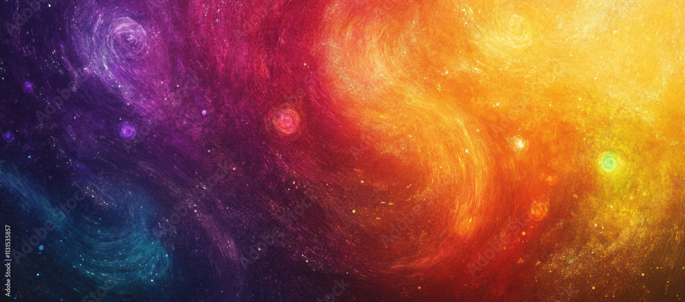 Poster A mesmerizing cosmic display showcases swirling patterns of gas and stars against a backdrop of rich colors, creating a stunning visual representation of the universe's beauty.