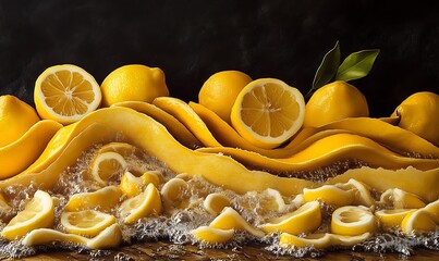 Lemons Waves Water Citrus Fruit Refreshing Yellow