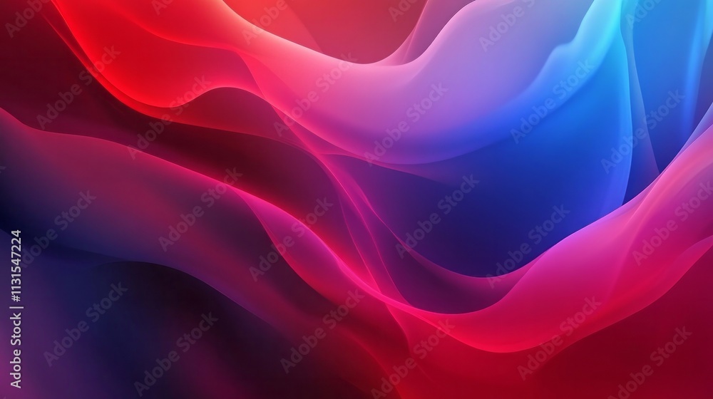 Poster abstract vector gradient blend background with redn and blue colors