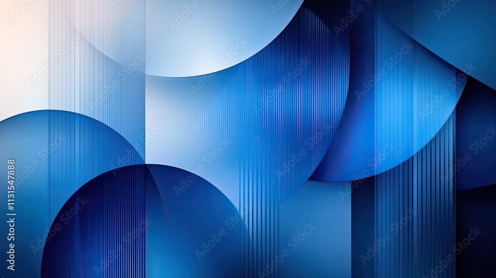 Poster abstract design with blue pie charts and bar graphs, data-driven digital art, perfect for business, 