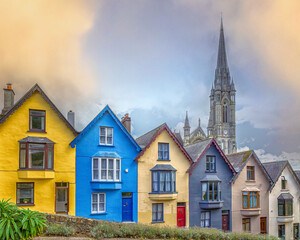 Häuserzeile in Cobh/Irland