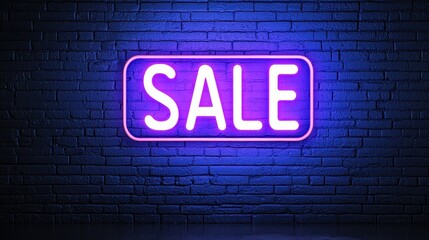 Obraz premium Eye-Catching Neon Sign Indicating Special Sale Offers and Promotions