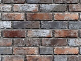 Obraz premium Weathered brick wall texture with different shades of red