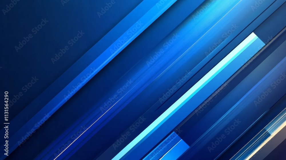 Poster blue abstract background. geometric lines pattern. modern shiny blue gradient lines. futuristic tech