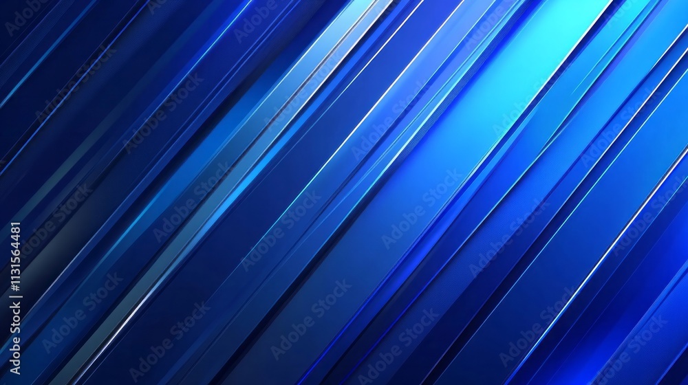 Poster blue abstract background. geometric lines pattern. modern shiny blue gradient lines. futuristic tech