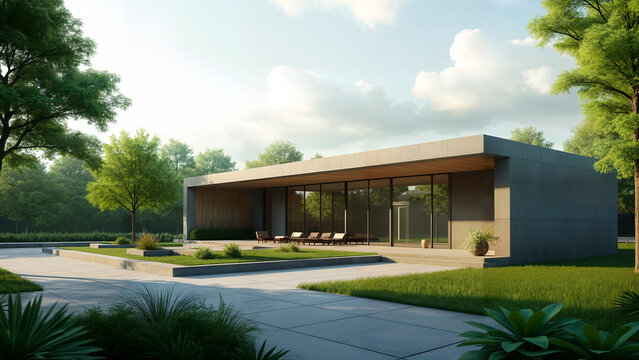 Serene Crematorium Design in Nature