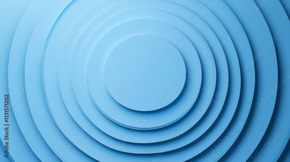 Poster circle abstract background. blue gradient circular shape elements. minimalist geometric pattern. mod
