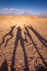 landscape of the valley of the moon in Atacama, Chile