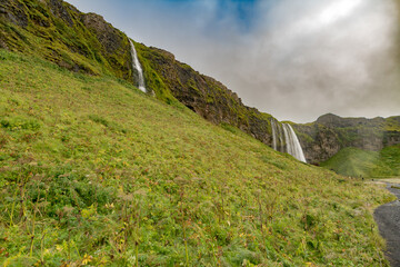 spectacular Seljalandsfoss waterfall in Iceland
