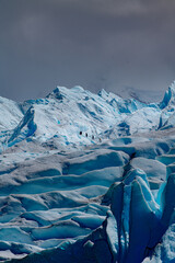 glacial landscape of Perito Moreno in Pampa Argentina