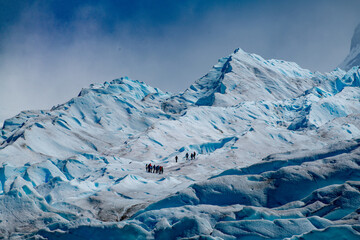 glacial landscape of Perito Moreno in Pampa Argentina
