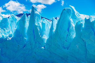 glacial landscape of Perito Moreno in Pampa Argentina