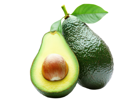 Avocado isolated on transparent background. - Powered by Adobe
