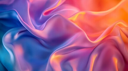 Obraz premium A background of flowing silk fabric, soft folds and creases, space for text subtly placed, luxurious feel, elegant