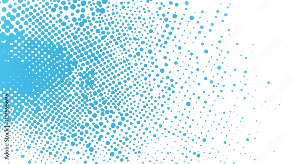 Poster grunge texture dots halftone white and blue color pattern gradient background. dots pop art comics s