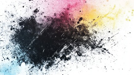 Grunge texture effect. Distressed rough dark abstract textured. Colorful shape isolated on white background. Graphic design element with grungy 