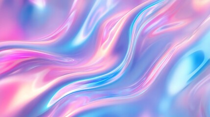 Obraz premium Holographic neon background ,Colorful psychedelic abstract. Pastel color waves for background 