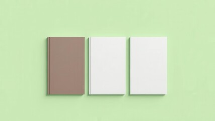Fototapeta premium Book cover mockup set in three sizes showcasing a variety of design options, blank, books
