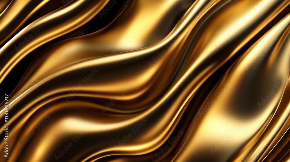 Poster luxurious golden background with satin drapery. 3d illustration, 3d rendering.3d abstract modern bus