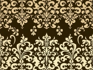 Obraz premium Intricately designed damask wallpaper in seamless pattern, intricate, textile