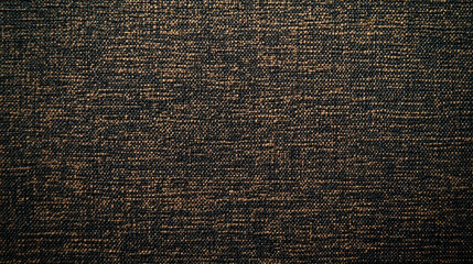 close-up of finely woven dark fabric with a textured pattern and golden accents