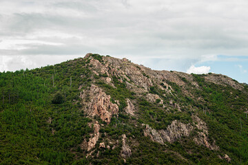 clouds over the mountain of Alta Rocca in Corsica