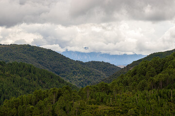 clouds over the mountain of Alta Rocca in Corsica