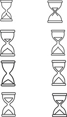 Hourglass Icon Set. Vector Icons for Timer and Countdown.