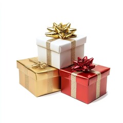 Fototapeta premium Christmas Gift boxes isolated