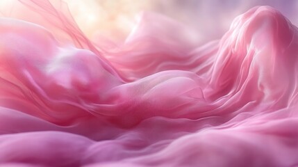 Obraz premium A soft, flowing abstract representation of pink fabric or material.